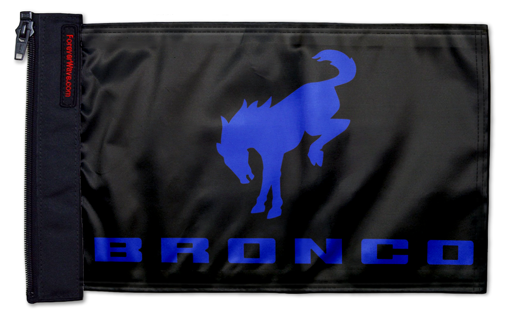 Bucking Bronco 12"x18" Forever Wave Flag for Bronco