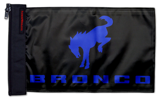 Bucking Bronco 12"x18" Forever Wave Flag for Jeep Wrangler TJ 1996-2006
