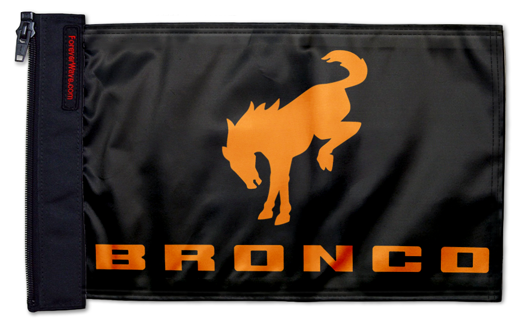 Bucking Bronco 12"x18" Forever Wave Flag