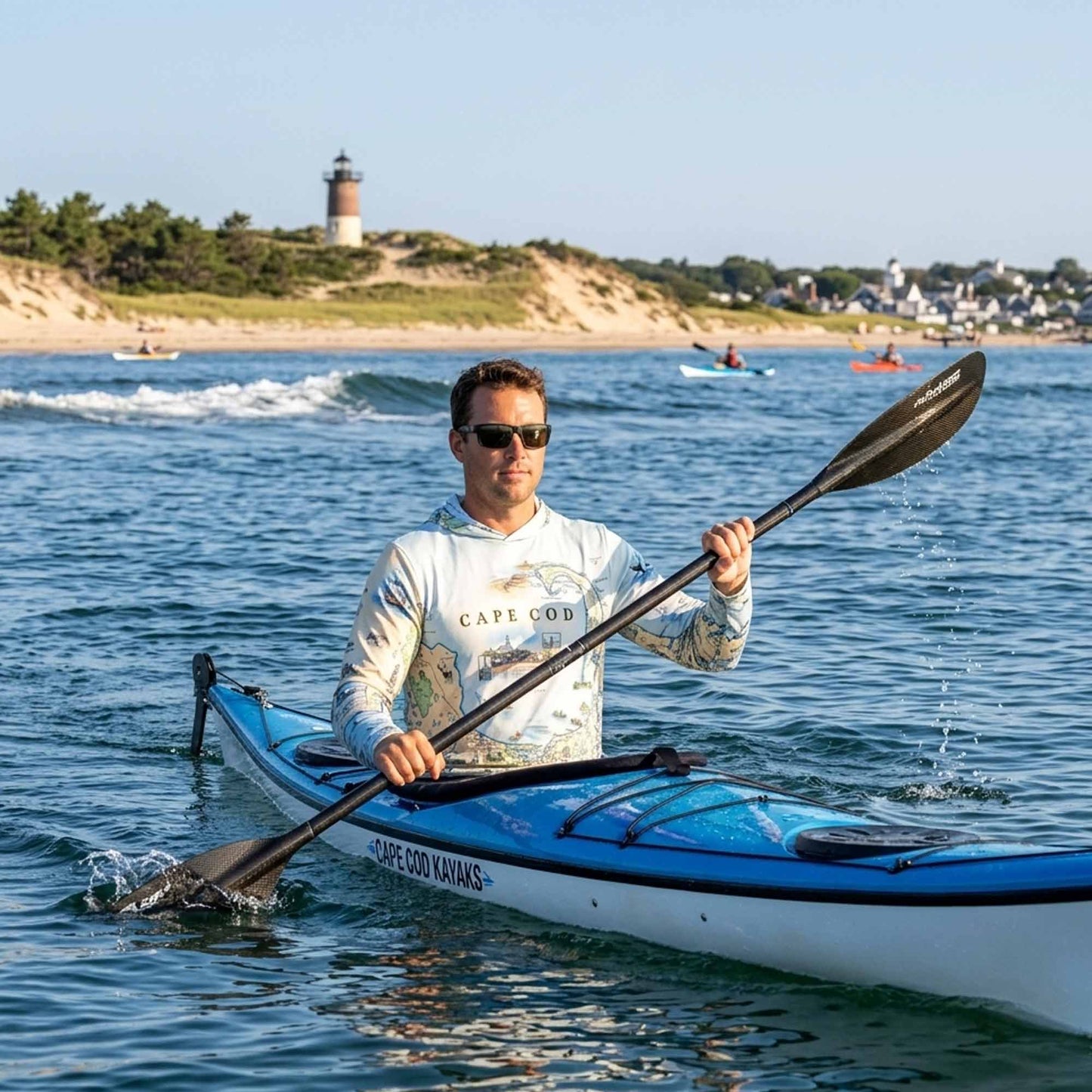 Cape Cod Map UltraLight Sunshirt Hoodie – UPF 50+