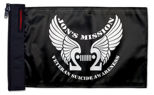 Jon's Mission 22 12"x18" Forever Wave Flag for Boats