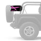 Pink Ribbon Fight Like A Girl 12"x18" Forever Wave Flag for Jeep Wrangler JL 2-Door 2018-Present