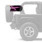 Pink Ribbon Fight Like A Girl 12"x18" Forever Wave Flag for Jeep Wrangler JK 2-Door 2007-2018