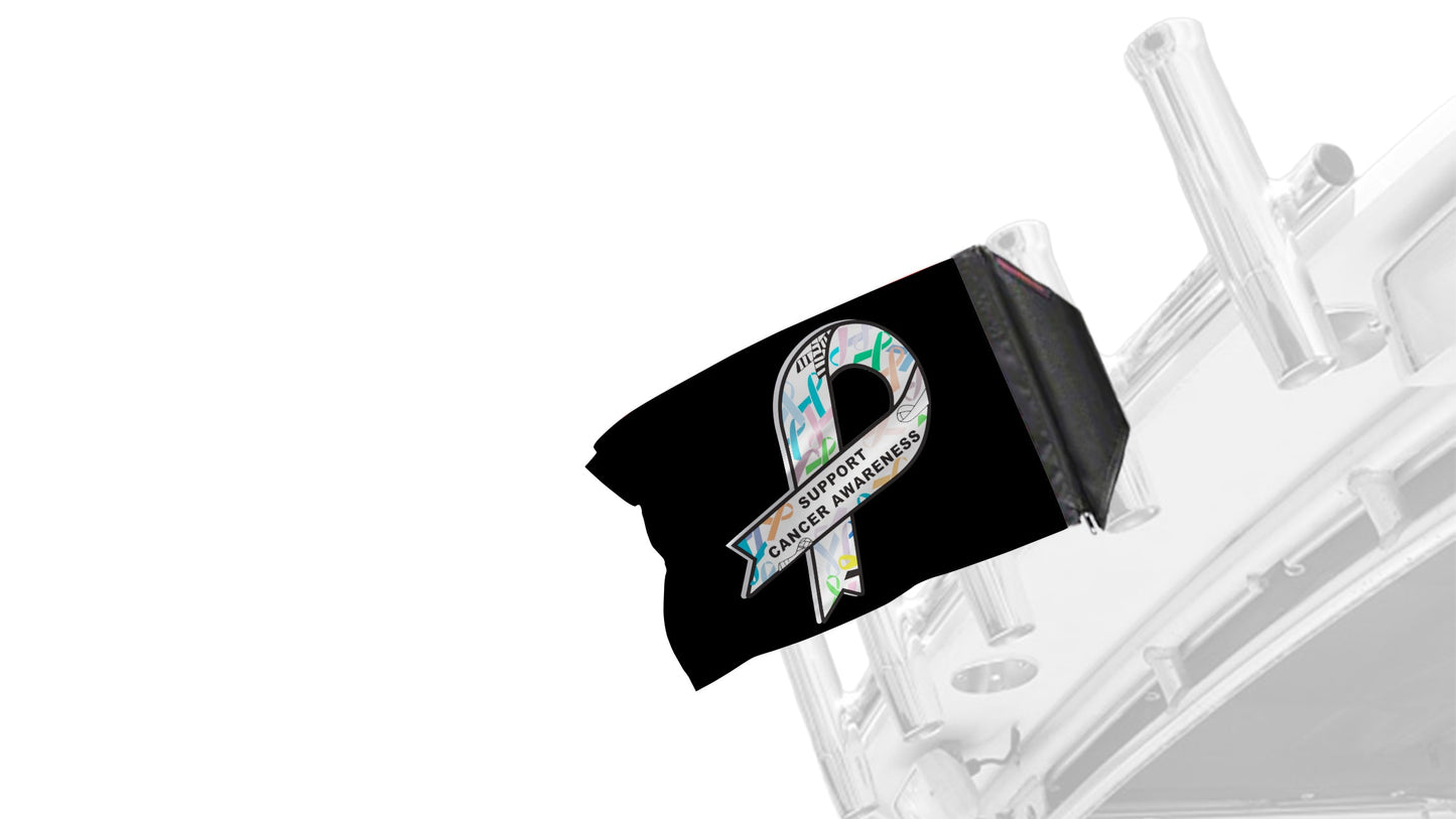 Support Cancer Awareness 12"x18" Forever Wave Flag