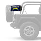 Los Angeles Chargers 11"x17" Forever Wave Flag for Jeep Wrangler JK 2-Door 2007-2018