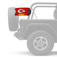 Kansas City Chiefs 11"x17" Forever Wave Flag for Jeep Wrangler TJ 1996-2006