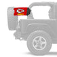 Kansas City Chiefs 11"x17" Forever Wave Flag for Jeep Wrangler JK 2-Door 2007-2018