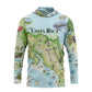Costa Rica Map UltraLight Sunshirt Hoodie – UPF 50+