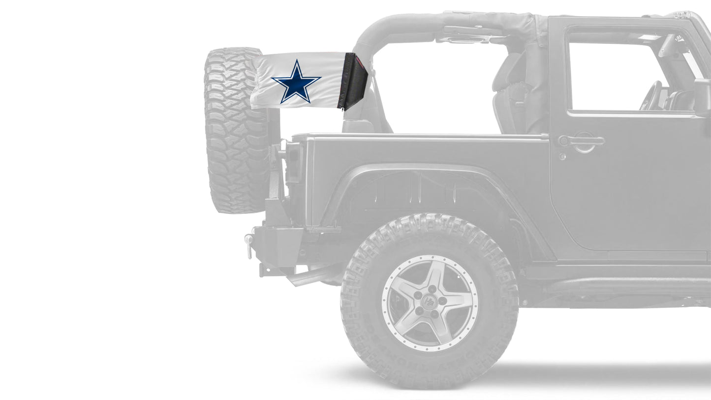 Dallas Cowboys White 11"x17" Forever Wave Flag for Jeep Wrangler LJ 2003-2006