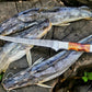Custom Handmade Damascus Filleting Knife – 13" Camel Bone Handle with Leather Sheath