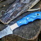 Custom Handmade 13-Inch Damascus Steel Fillet Knife Blank with Resin Handle – Premium Leather Sheath