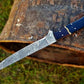 Custom Handmade Damascus Knives for Filleting Fish – 13-Inch Buffalo Horn & Rosewood Handle