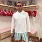 Lainsnow X The Last Mango- Men’s Sunset Beach Broadshorts - Blue Heaven Stripes