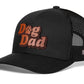 Dog Dad Trucker Hat Leather  |  Black Paw Snapback