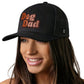 Dog Dad Trucker Hat Leather  |  Black Paw Snapback