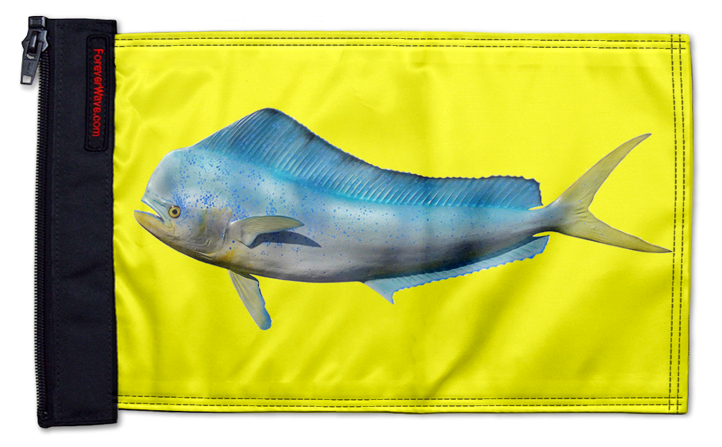 Dolphin 12"x18" Forever Wave Flag for Bronco