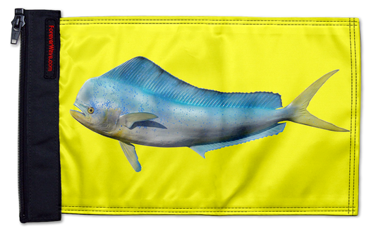 Dolphin 12"x18" Forever Wave Flag for Boats