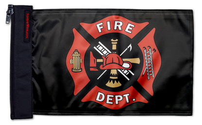 Fire Department 12"x18" Forever Wave Flag for Jeep Wrangler JKU 4-Door 2007-2018