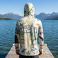 Flathead Lake Map UltraLight Sunshirt Hoodie – UPF 50+