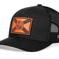Florida Flag Trucker Hat Leather  |  Black FL Snapback