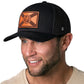 Florida Flag Trucker Hat Leather  |  Black FL Snapback