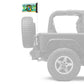 5 O'Clock 12"x18" Forever Wave Flag for Jeep Wrangler JL 2-Door 2018-Present