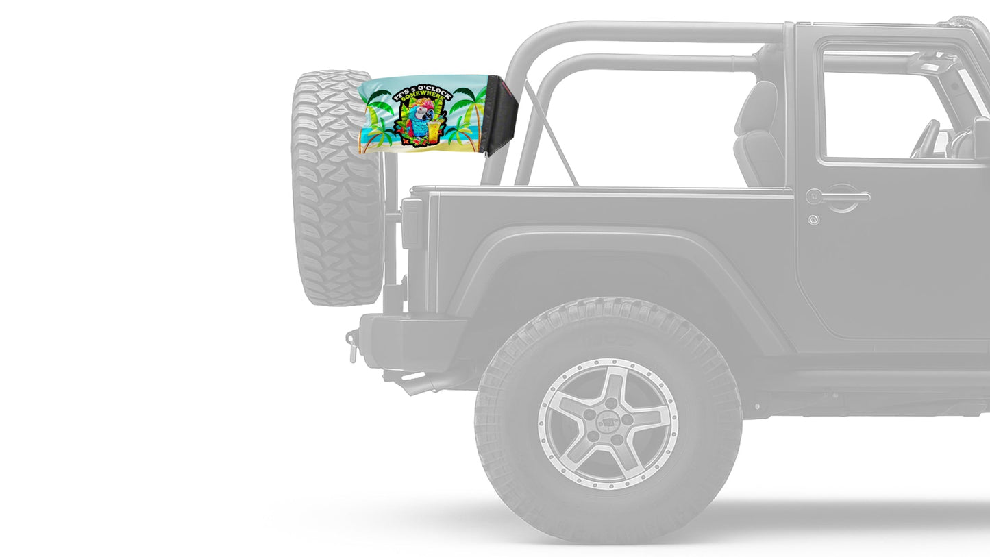 5 O'Clock 12"x18" Forever Wave Flag for Jeep Wrangler JL 2-Door 2018-Present