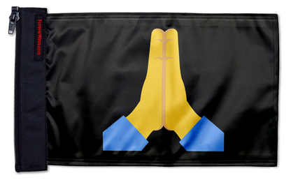 Emoji Praying Hands 12"x18" Forever Wave Flag for Jeep Wrangler JK 2-Door 2007-2018