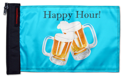 Happy Hour Beers 12"x18" Forever Wave Flag for Bronco