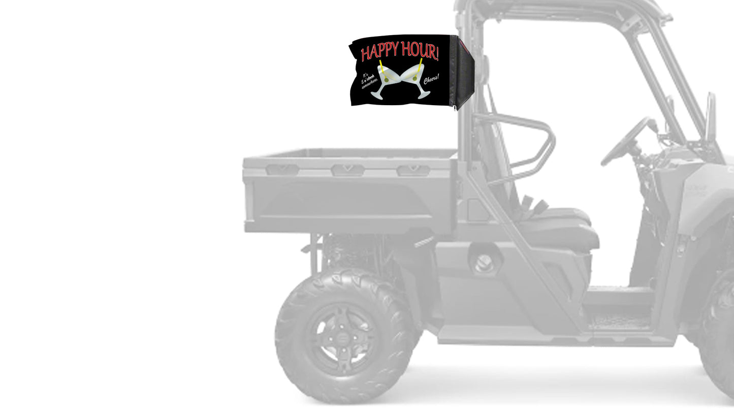 Happy Hour Martinis 12"x18" Forever Wave Flag