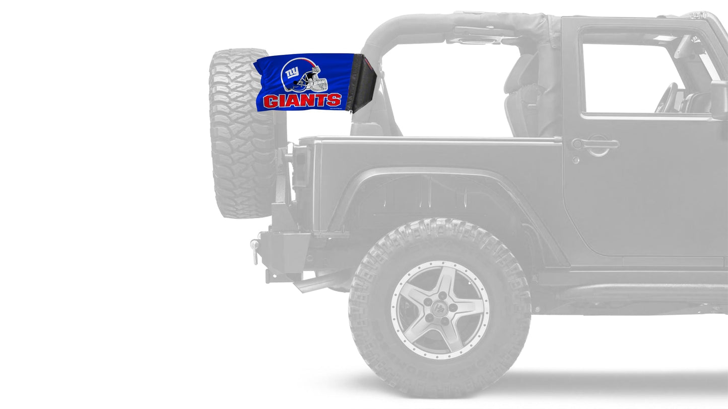 New York Giants 11"x17" Forever Wave Flag for Jeep Wrangler JK 2-Door 2007-2018