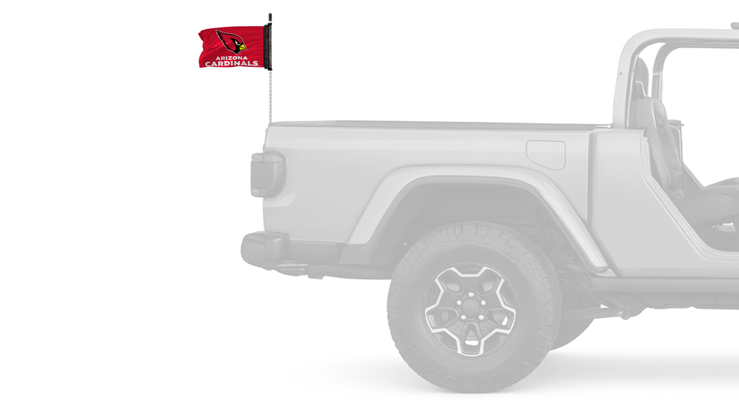 Arizona Cardinals 11"x17" Forever Wave Flag for Jeep Wrangler YJ 1986-1995