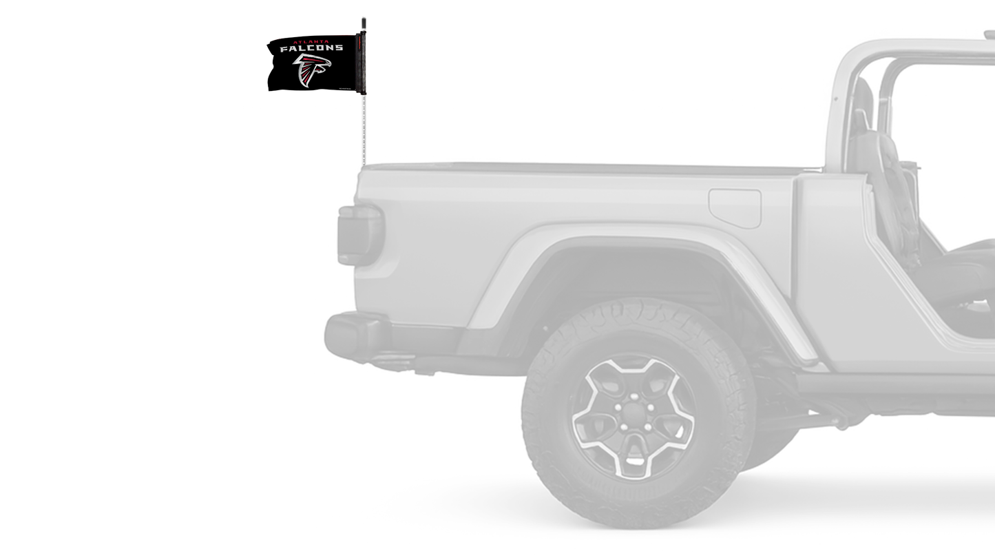 Atlanta Falcons 11"x17" Forever Wave Flag for Jeep Wrangler JKU 4-Door 2007-2018