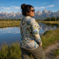 Grand Teton National Park Map UltraLight Sunshirt Hoodie – UPF 50+