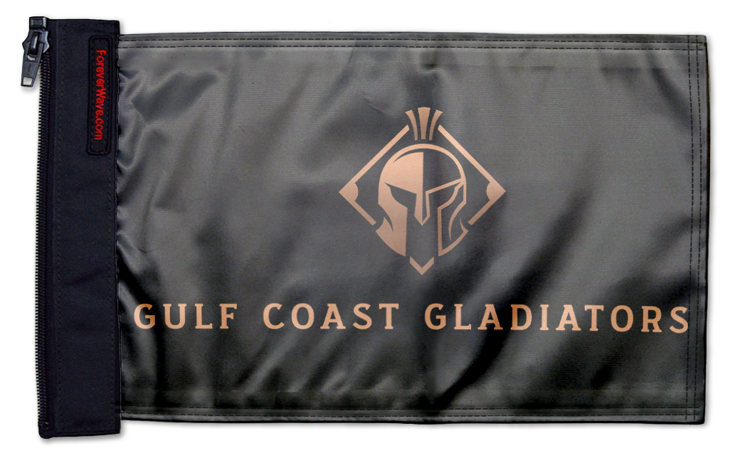 Gulf Coast Gladiators 11"x17" Forever Wave Flag for Jeep Wrangler TJ 1996-2006