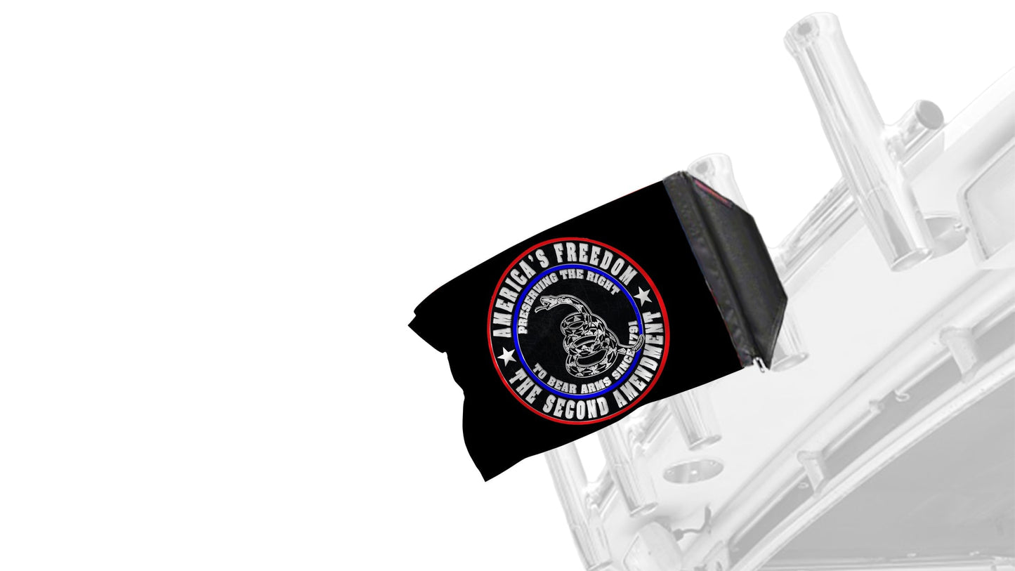 2nd Amendment 12"x18" Forever Wave Flag for Boats