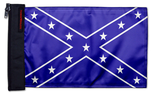 Confederate Blue 12"x18" Forever Wave Flag for Jeep Wrangler YJ 1986-1995