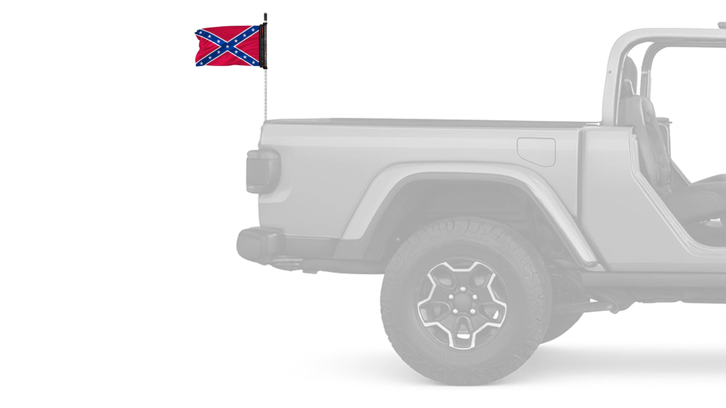 Confederate 12"x18" Forever Wave Flag for Jeep Wrangler TJ 1996-2006