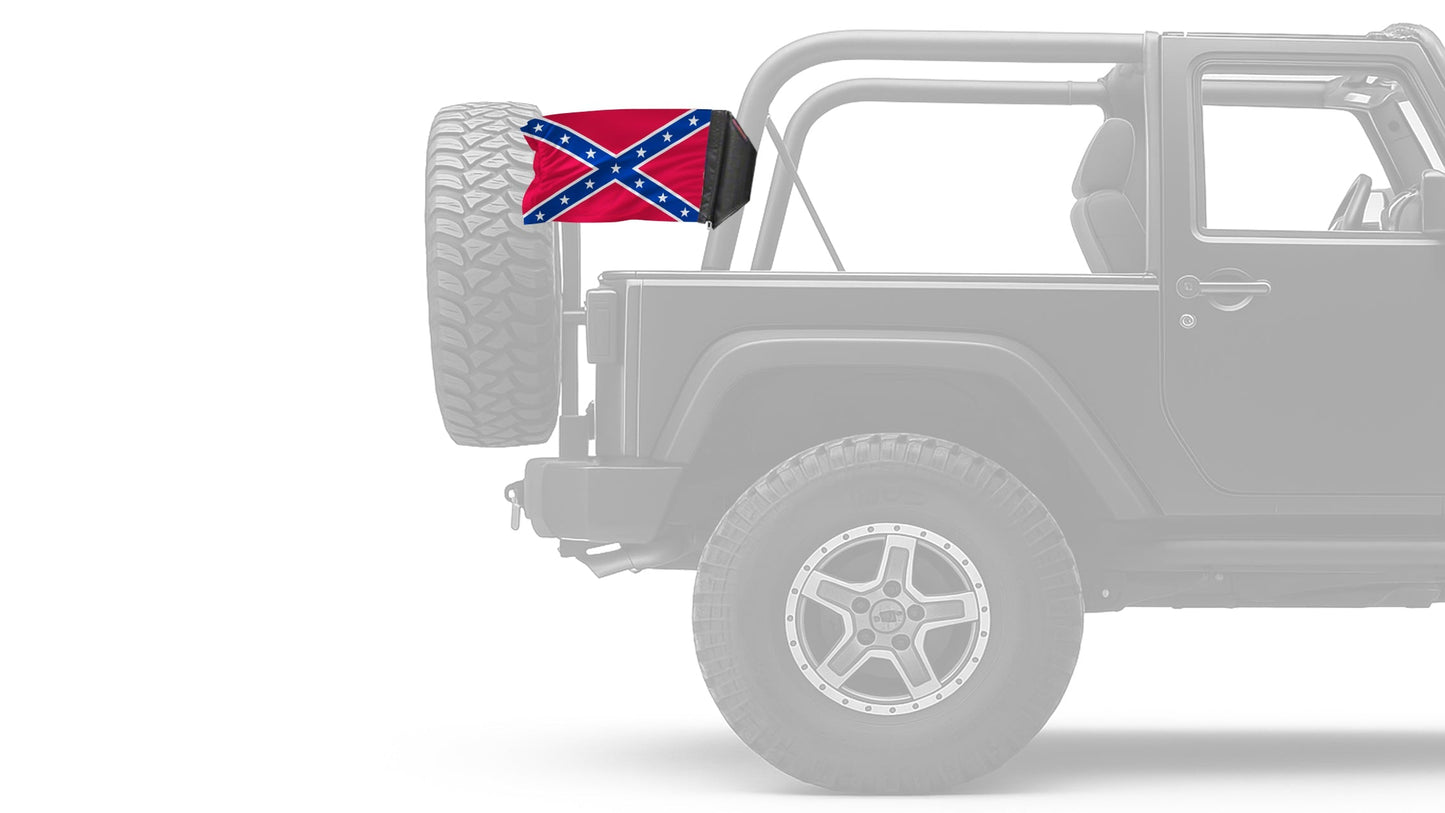Confederate 12"x18" Forever Wave Flag for Jeep Wrangler JL 2-Door 2018-Present