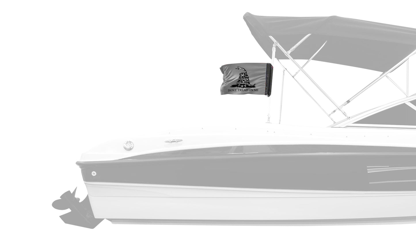 Gadsden Subdued 12"x18" Forever Wave Flag for Boats