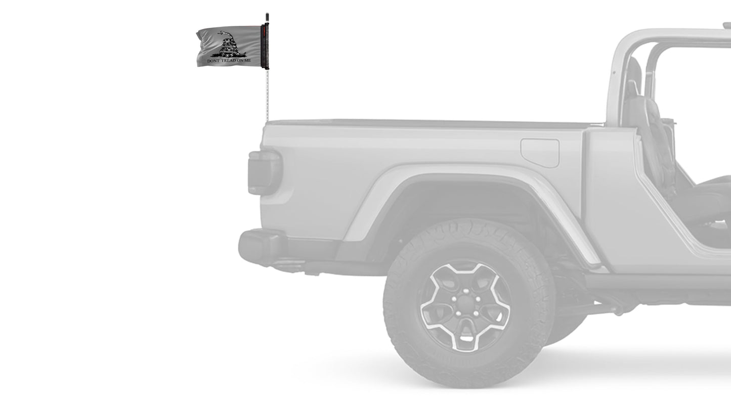 Gadsden Subdued 12"x18" Forever Wave Flag for Jeep Wrangler TJ 1996-2006