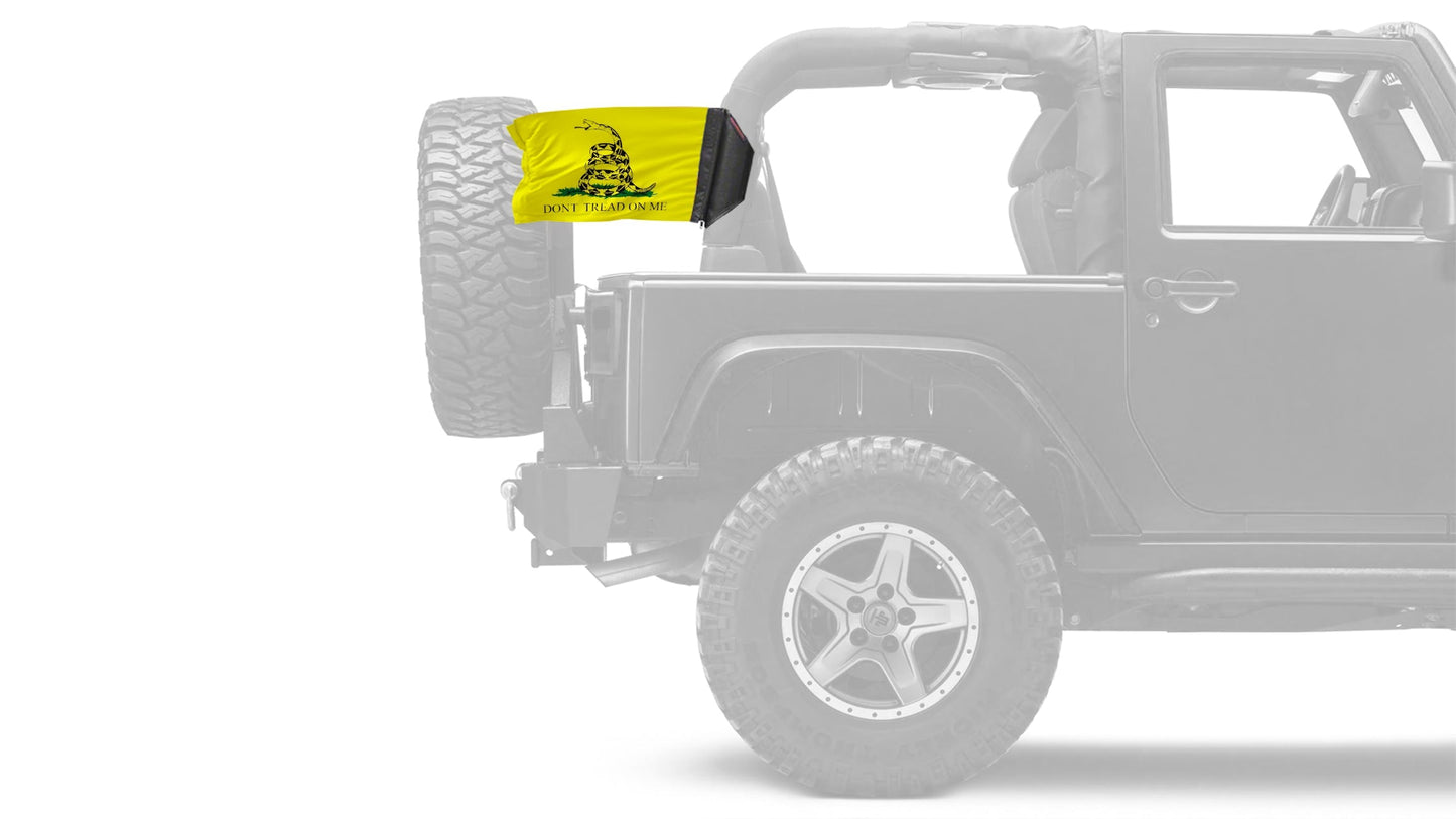 Gadsden "Don't Tread On Me" 12"x18" Forever Wave Flag for Jeep Wrangler LJ 2003-2006