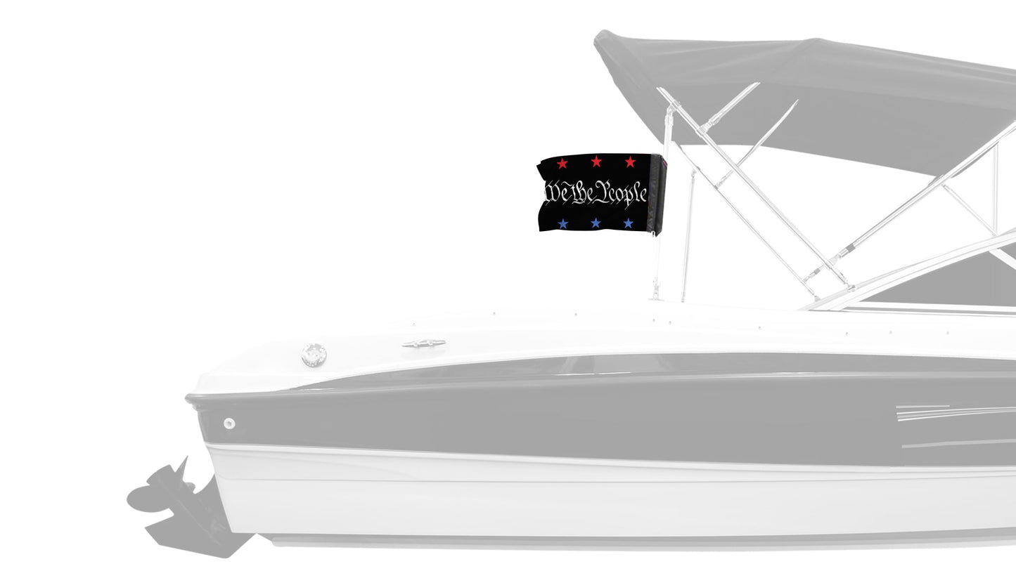 We The People 12"x18" Forever Wave Flag for Boats