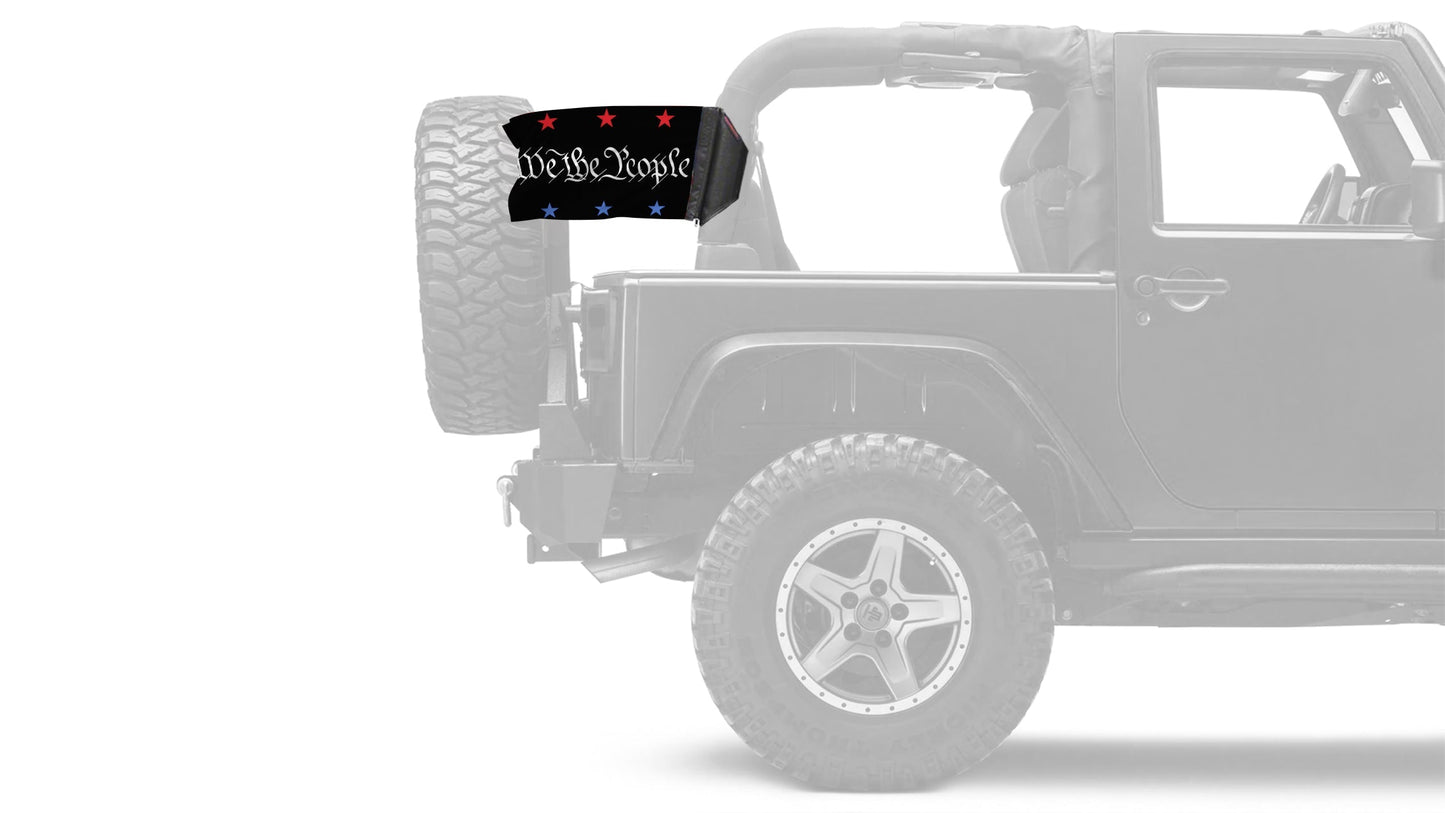We The People 12"x18" Forever Wave Flag for Jeep Wrangler JLU 4-Door 2018-Present