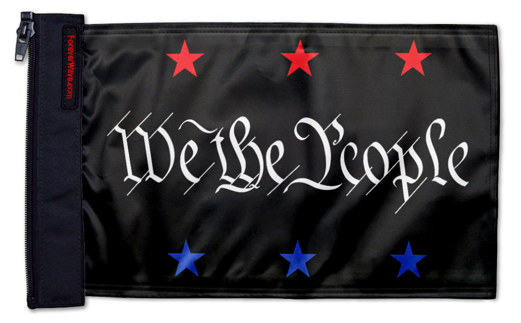 We The People 12"x18" Forever Wave Flag for Boats