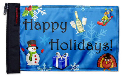 Happy Holidays 12"x18" Forever Wave Flag for Jeep Wrangler CJ-7 and CJ-8 1976-1986