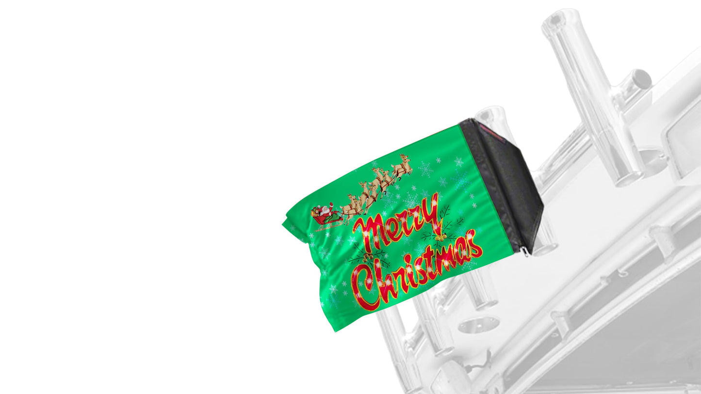 Merry Christmas 12"x18" Forever Wave Flag