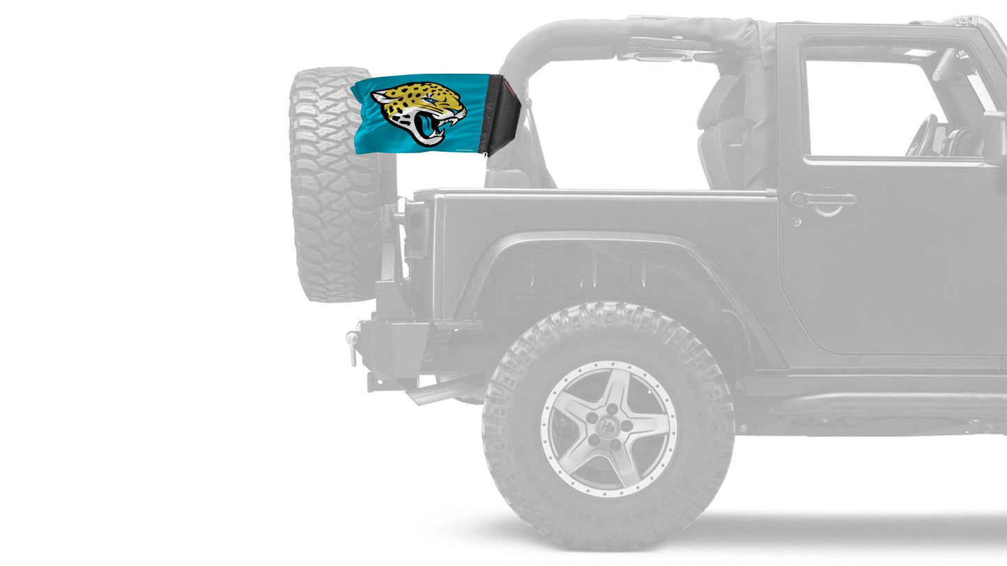 Jacksonville Jaguars 11"x17" Forever Wave Flag for Jeep Wrangler JK 2-Door 2007-2018