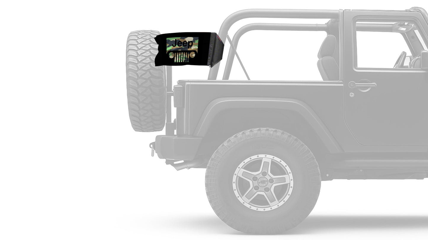 Jeep Grill 12"x18" Forever Wave Flag for Jeep Wrangler CJ-7 and CJ-8 1976-1986