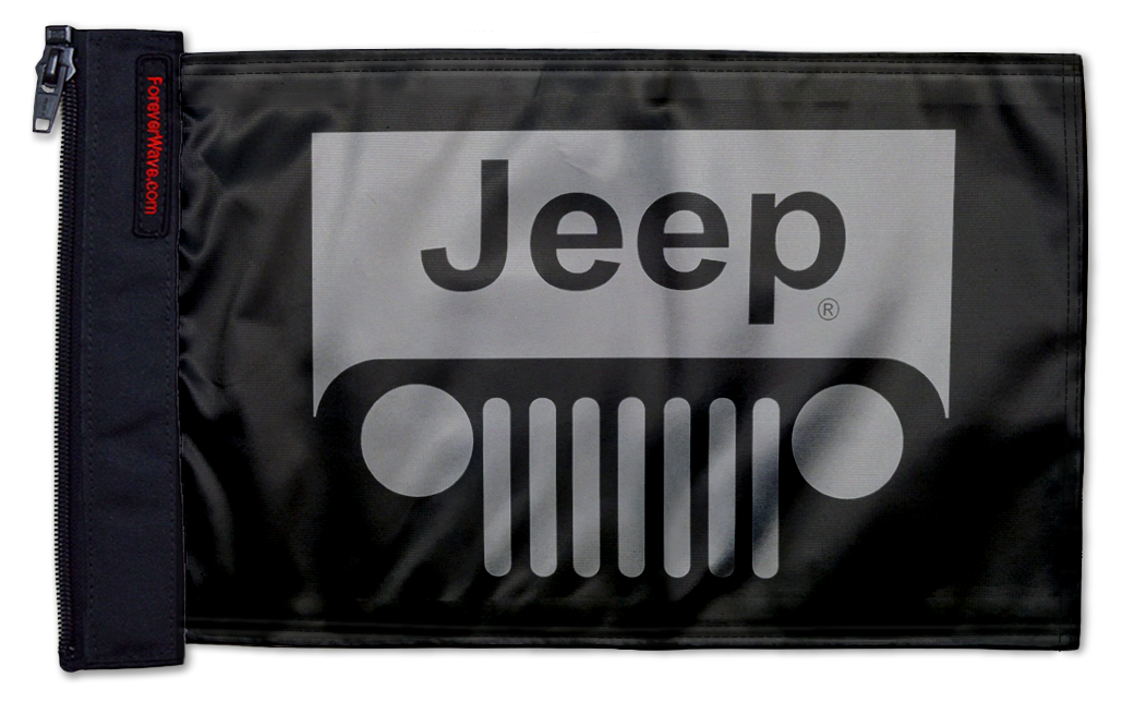 Jeep Grill 12"x18" Forever Wave Flag for Bronco